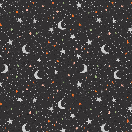 cotton+steel | rifle paper co | halloween | October night black metallic