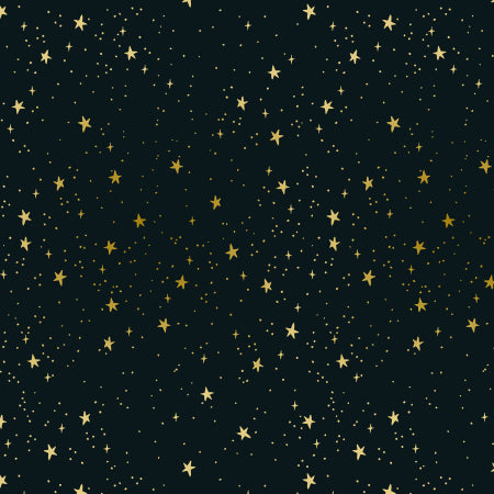 cotton+steel | rifle paper co | primavera | stars black metallic