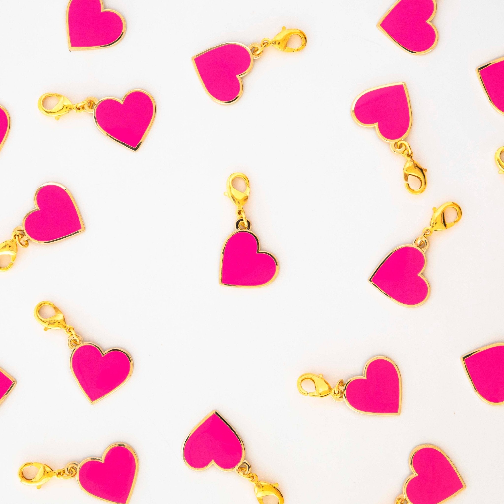 sarah hearts | zipper charm | pinkes herz - floydthefox