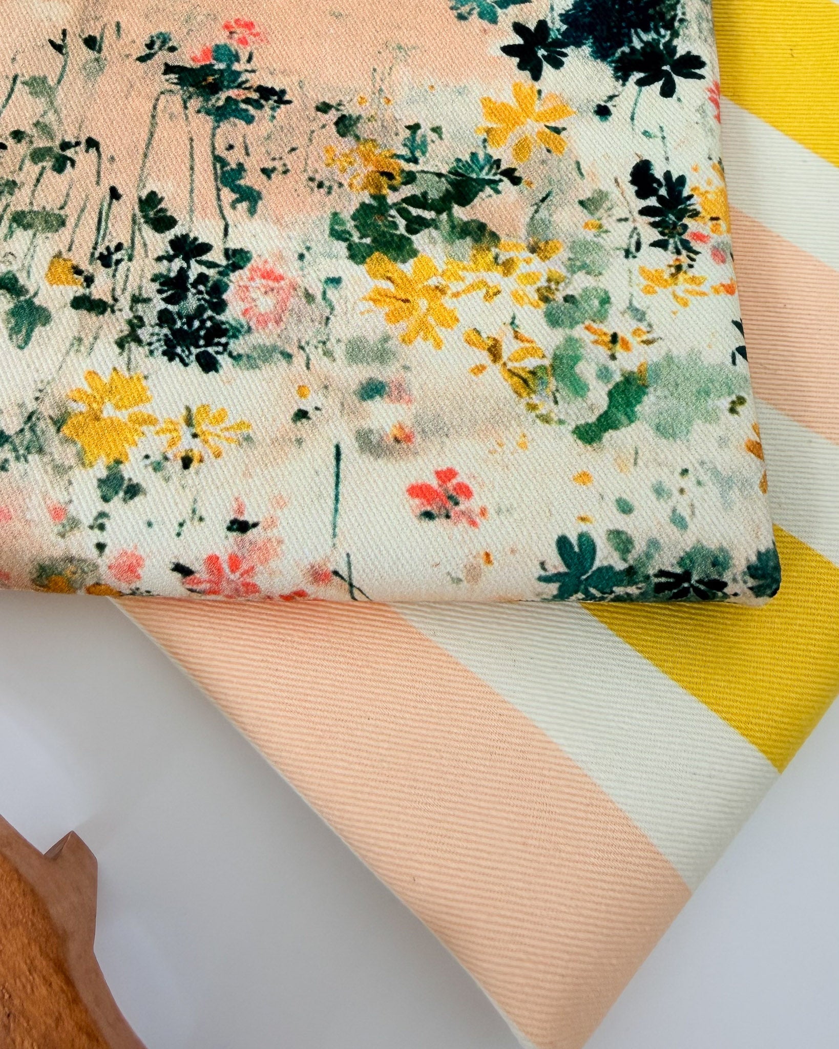 see you at six | cotton canvas gabardine twill - garden sky - floydthefox