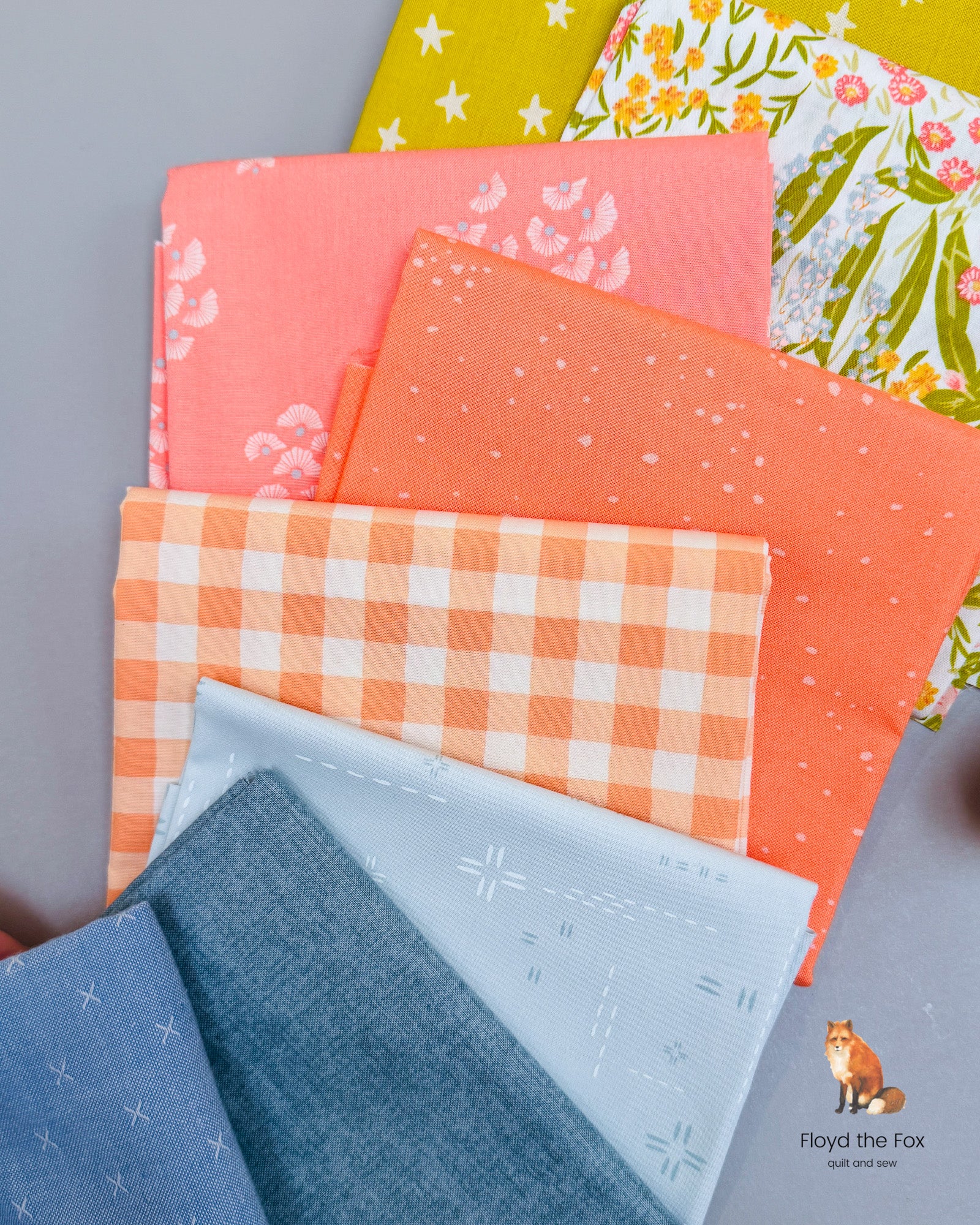 lot de tissus | fat quarter bundle | printemps | 12