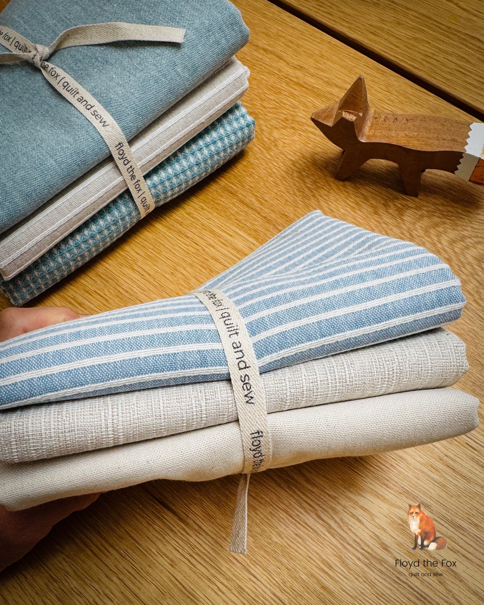 stoffpaket | la ta te | rustic bundle | textura azul - floydthefox