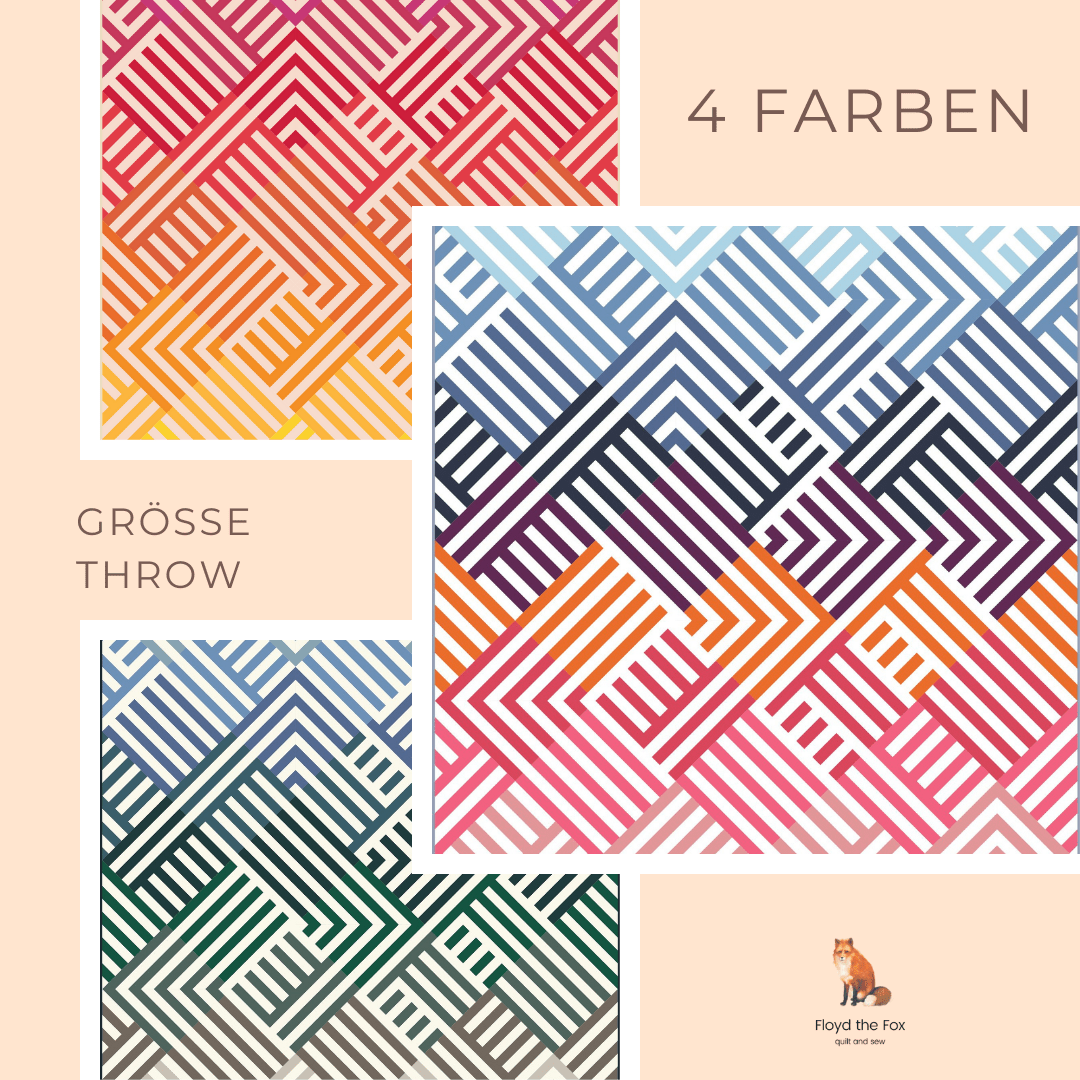 stoffpaket mit deutscher anleitung | lo and behold stitchery | interwoven | quiltset - floydthefox