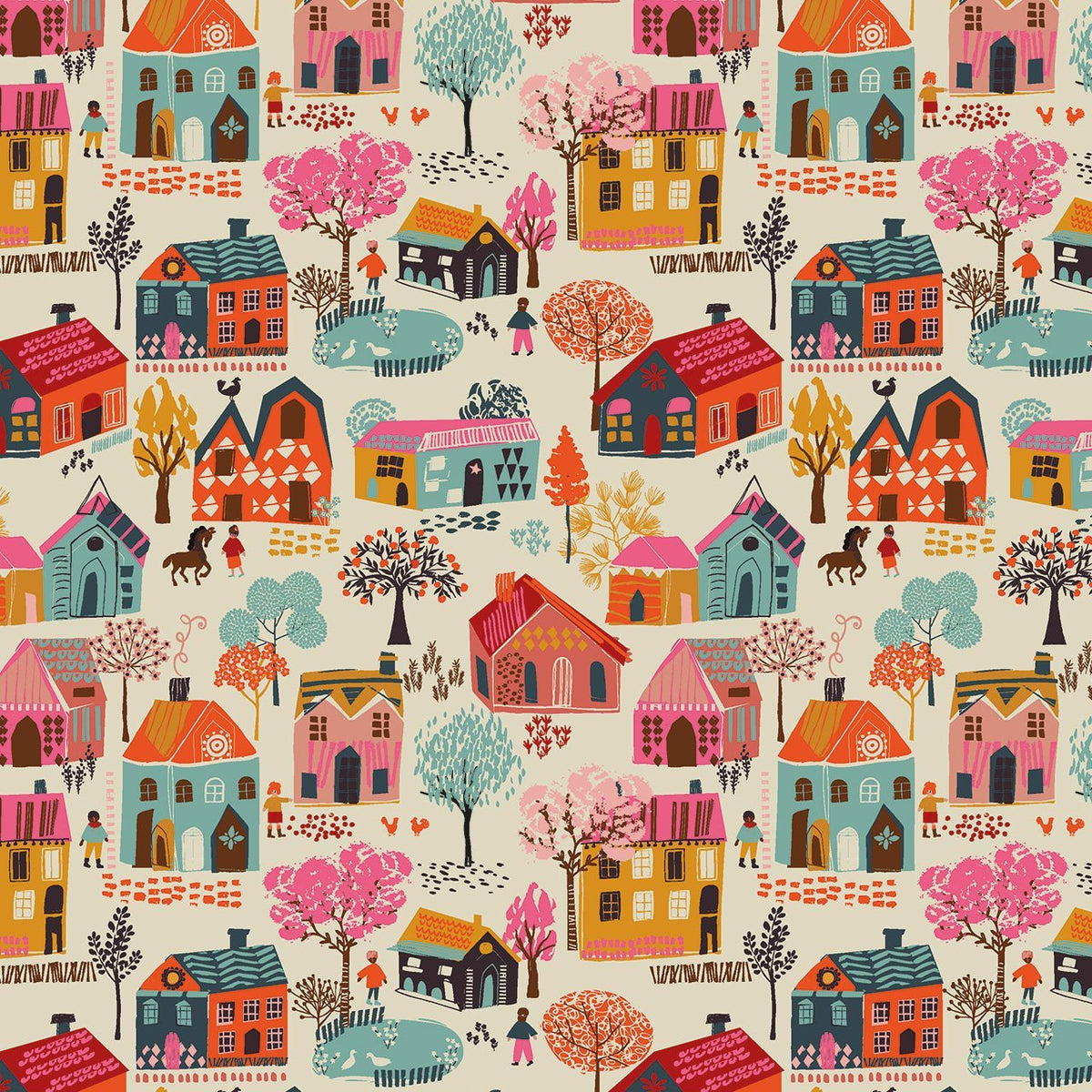 thread&ink | patchworkstoff | fine folk | little village - floydthefox