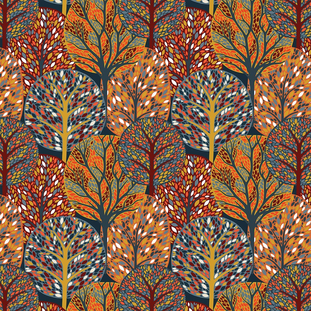thread&ink | patchworkstoff | new forest | golden canopy - floydthefox