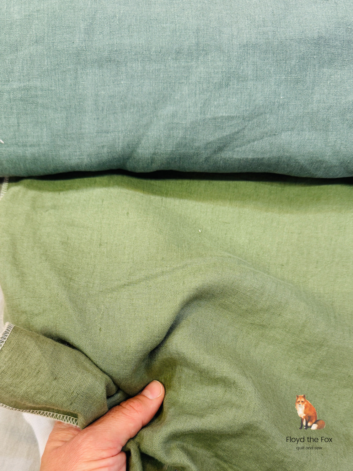 VORBESTELLUNG lino volpe | stone-washed leinen aus apulien | extra-breit | verde bosco