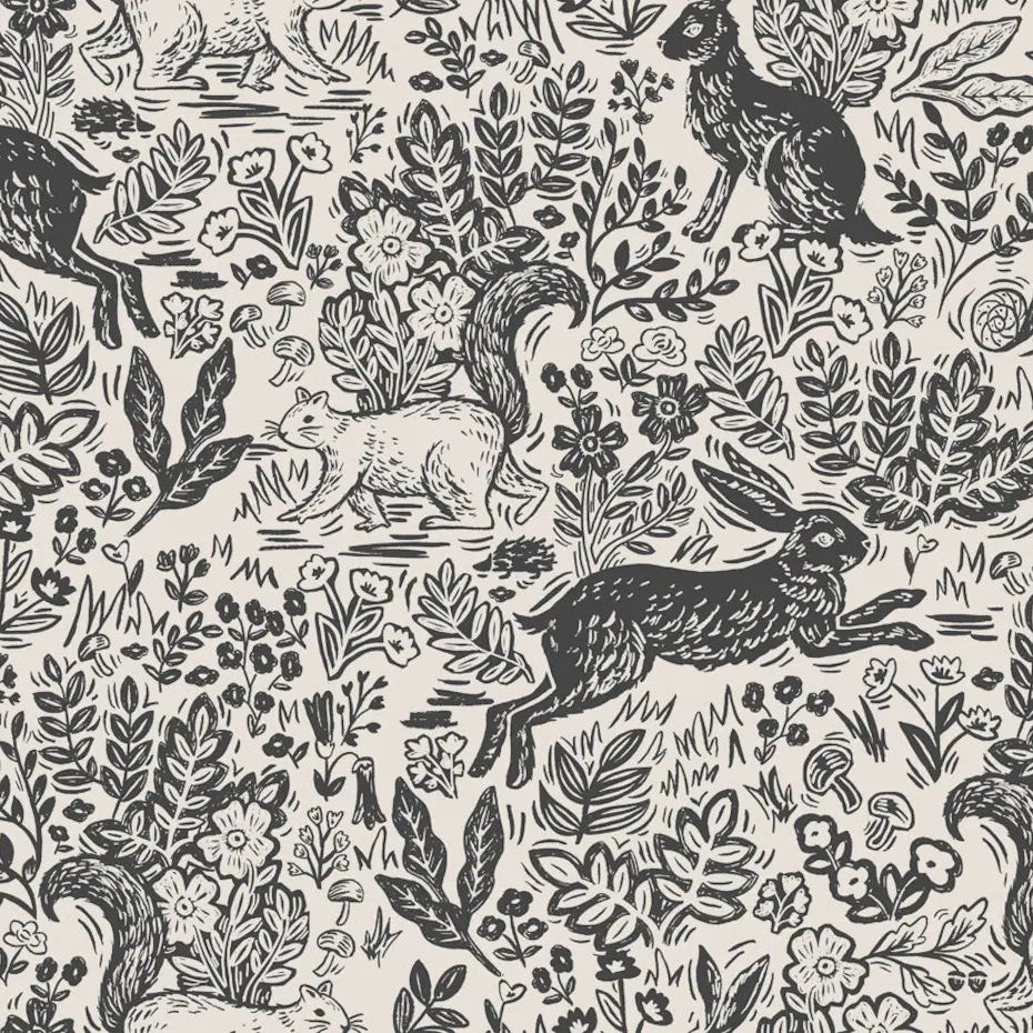 rifle paper co | patchworkstoff | wildwood | fable cream