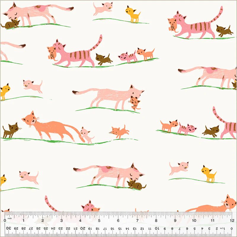 windham fabrics | heather ross studio edit | mother cats - floydthefox