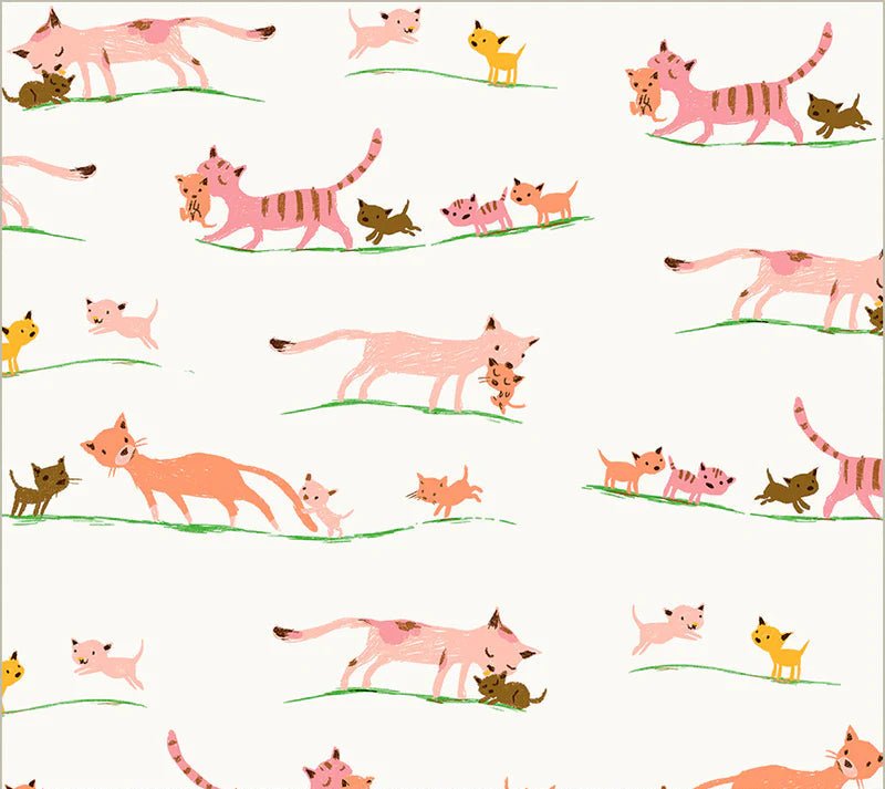 windham fabrics | heather ross studio edit | mother cats - floydthefox