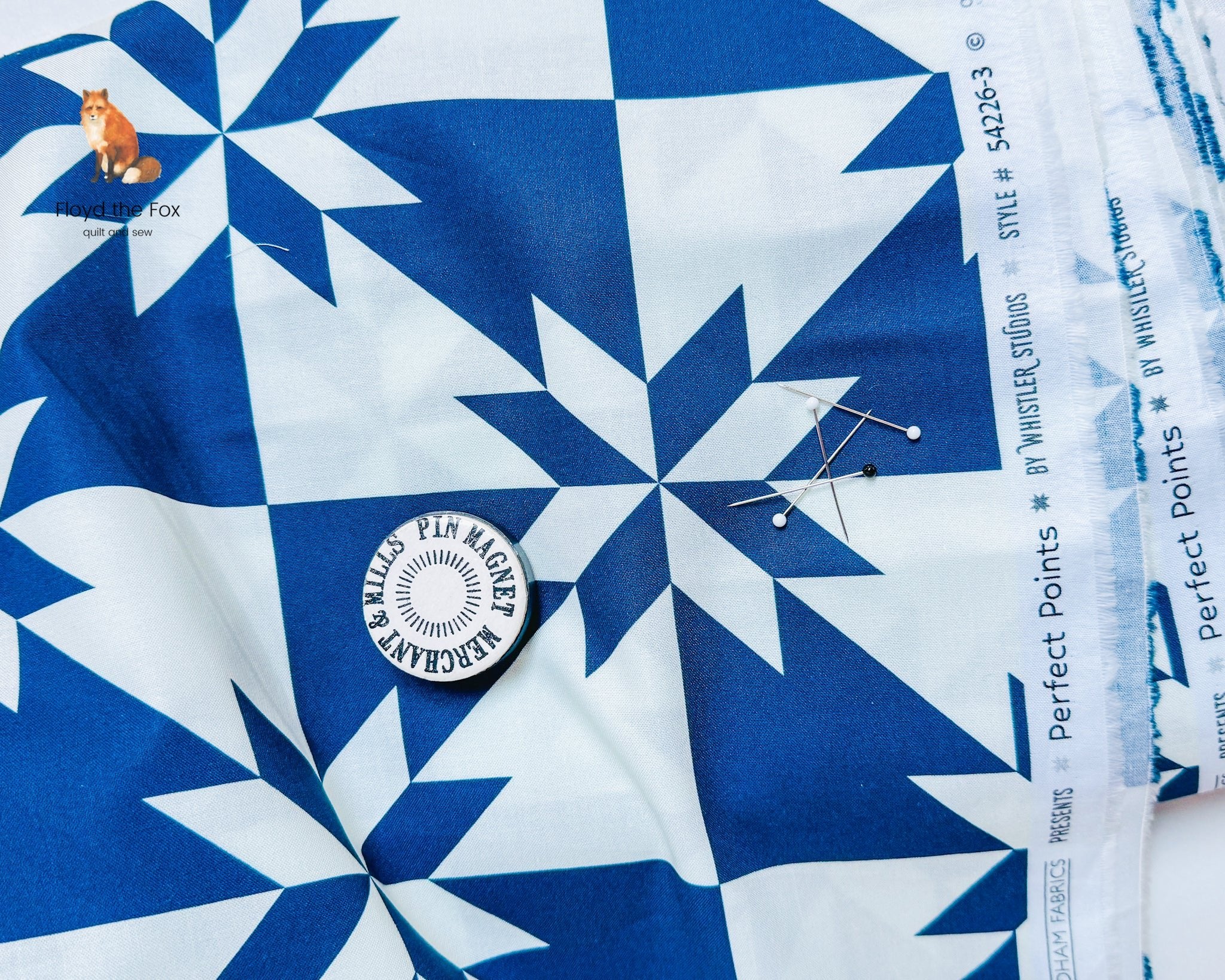 windham fabrics | perfect points | hunter star | indigo - floydthefox