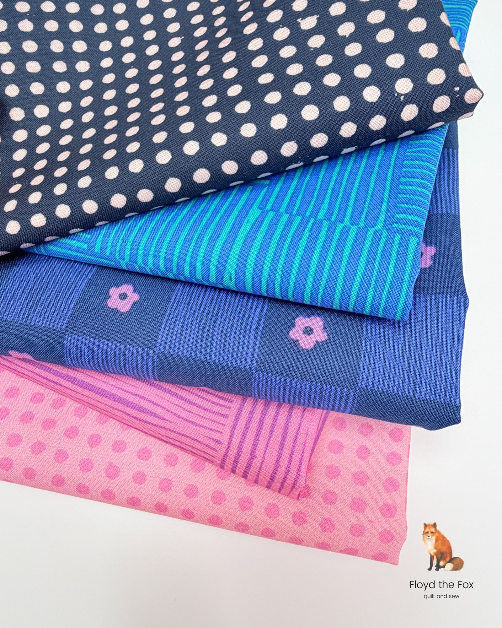 windham fabrics | ruby + bee blenders | dots night sky/blush - floydthefox