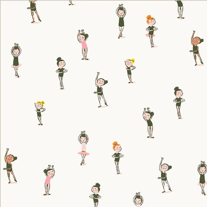 windham | heather ross studio edit | ballerinas cream - floydthefox