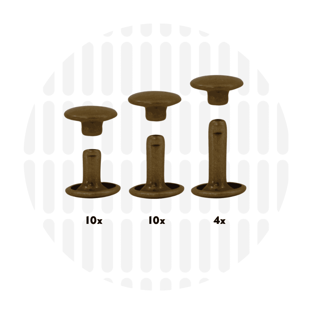 zipper zoo | einschlag - nieten set | 9mm - floydthefox