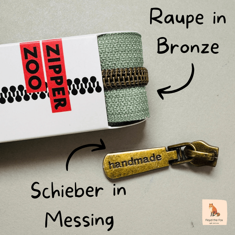 zipper zoo | endlos - reißverschluss | foggy blue - floydthefox