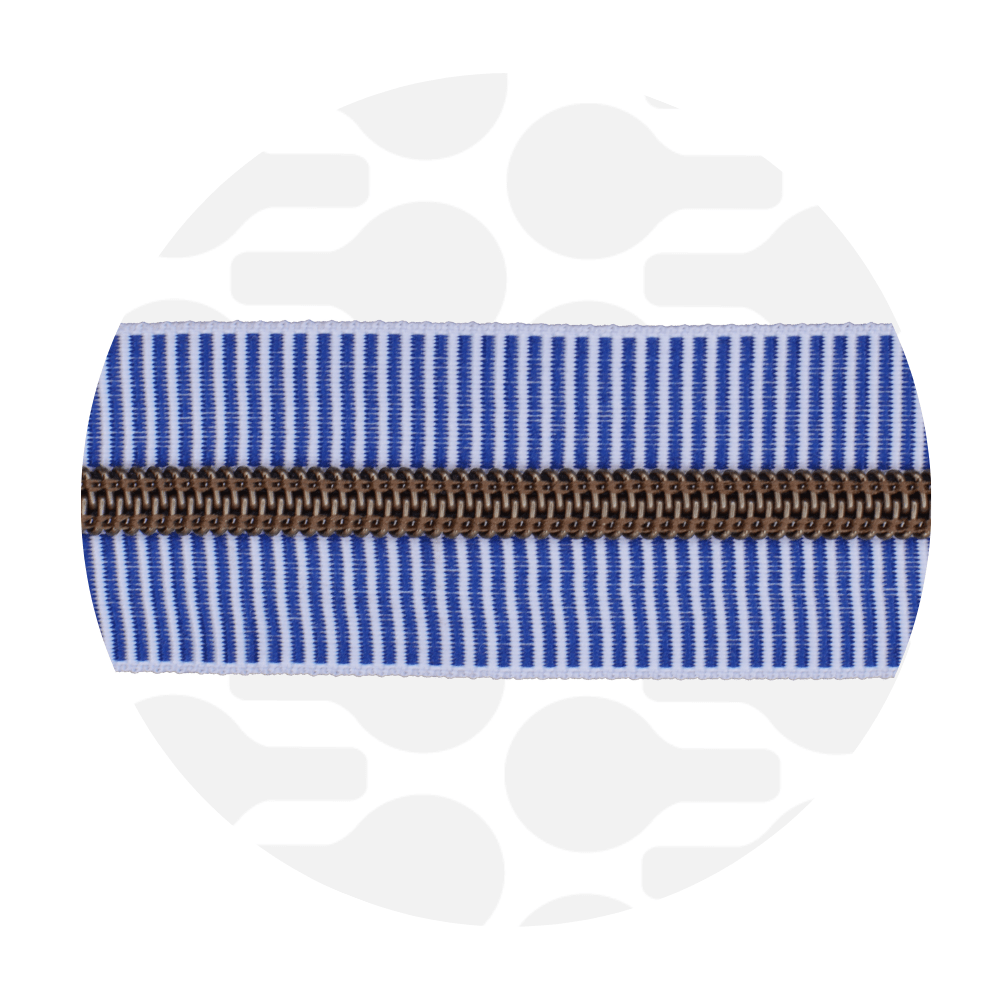 zipper zoo | endlos - reißverschluss | striped azure - floydthefox