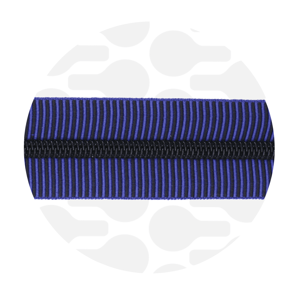 zipper zoo | endlos - reißverschluss | striped blueberry - floydthefox