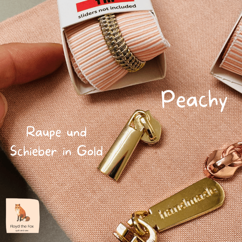 zipper zoo | endlos - reißverschluss | striped peachy - floydthefox