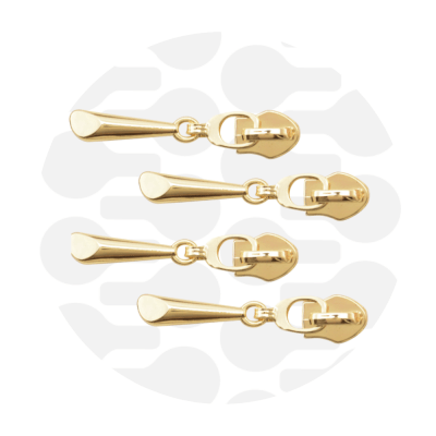 zipper zoo | schieber | gold - floydthefox