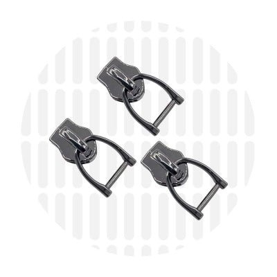 zipper zoo | schieber | gun metal - floydthefox