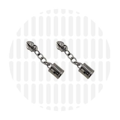 zipper zoo | schieber | gun metal - floydthefox