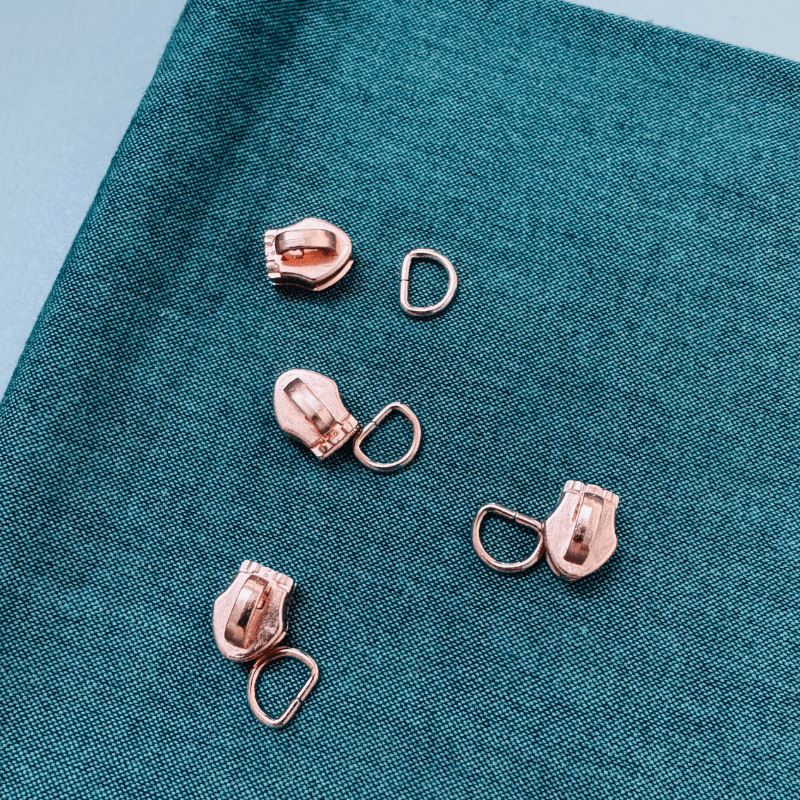 zipper zoo | schieber | rosé gold - floydthefox