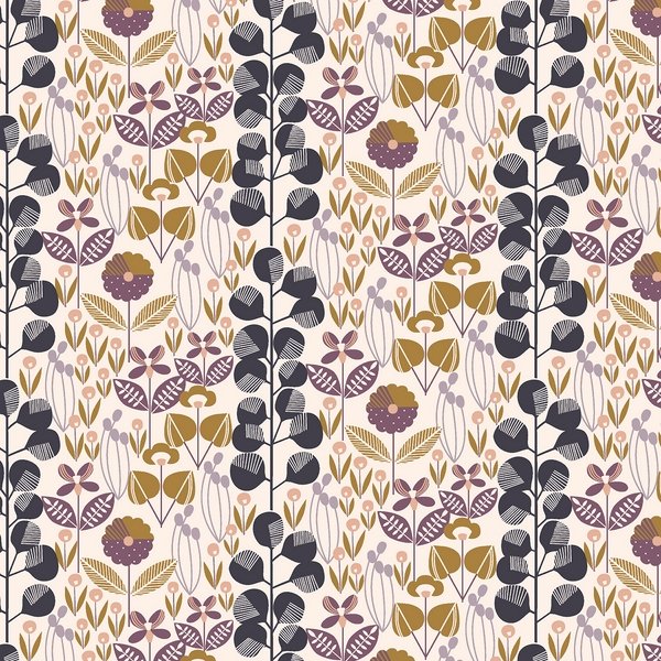 cotton+steel | pennycress garden | penny cress euphoric magenta