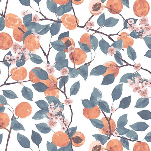 art gallery fabrics | mindscape | blossoming apricot - floydthefox
