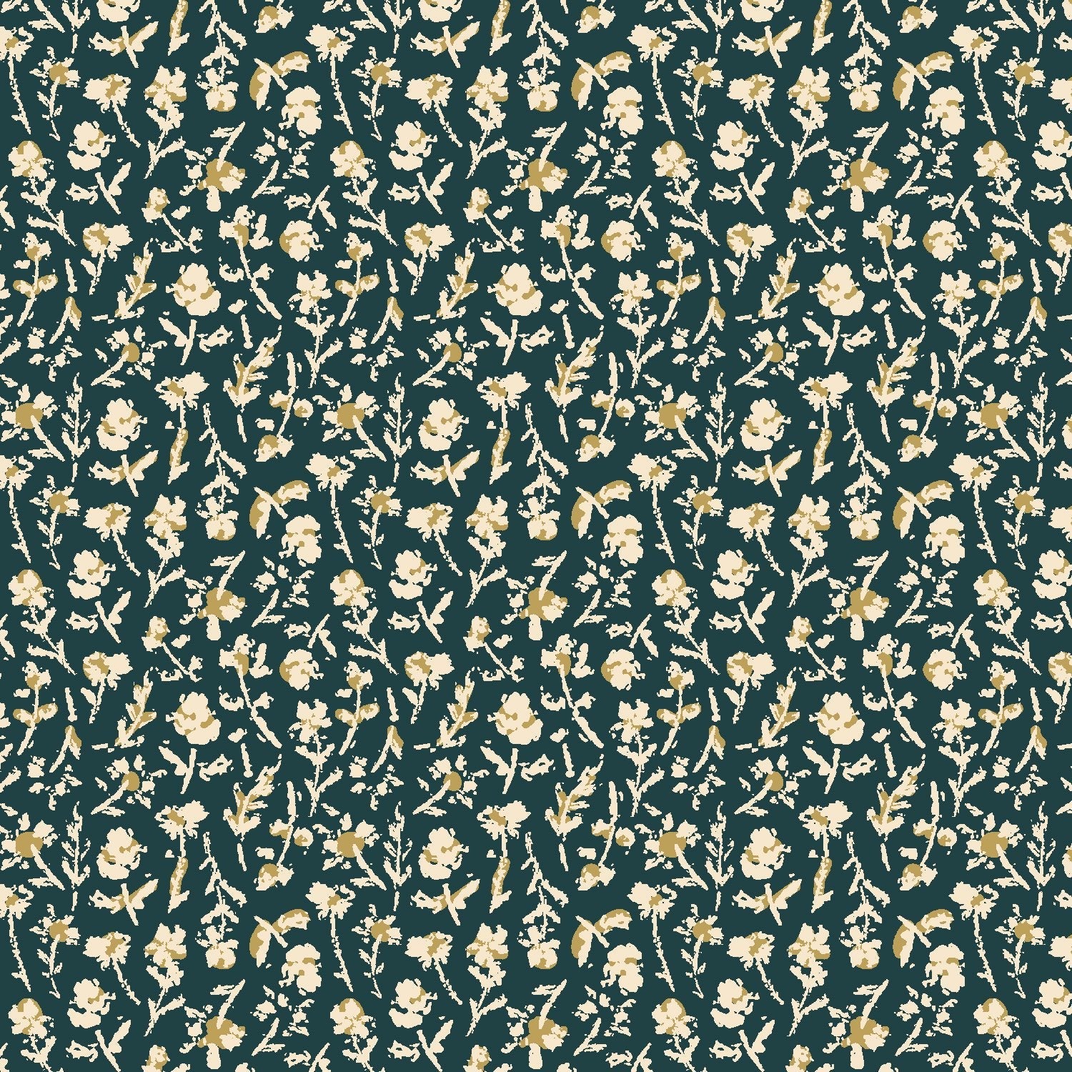 cotton+steel | summer folk | little - florets - evening - blue - floydthefox